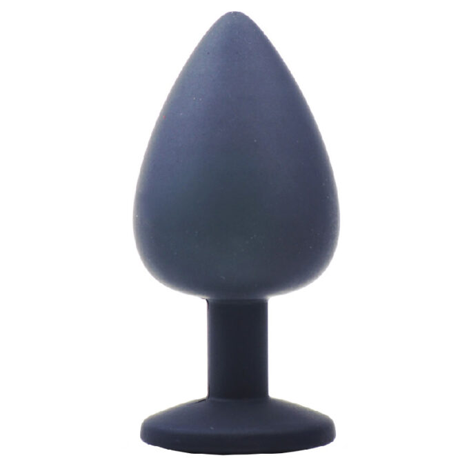 Large Black Jewelled Silicone Butt Plug - Image 2