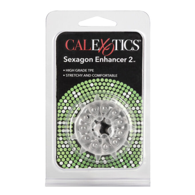 Sexagon Enhancer 2 Clear Cock Ring - Image 3