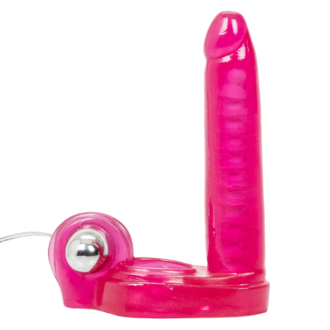 Ultimate Triple Stimulator Vibrating Cock Ring With Dong - Image 2