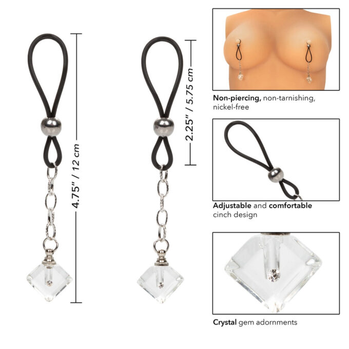 Nipple Play Non Piercing Nipple Jewellery Crystal Gem - Image 2