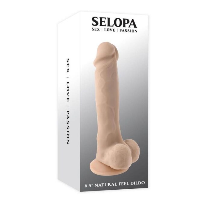 Selopa 6.5 Inch Natural Feel Dildo Flesh Pink - Image 3