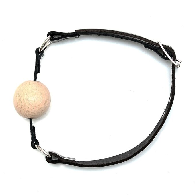Leather Gag With Wooden Ball - Image 2