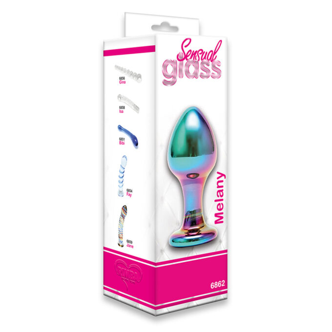 Sensual Multi Coloured Glass Melany Anal Dildo - Image 4